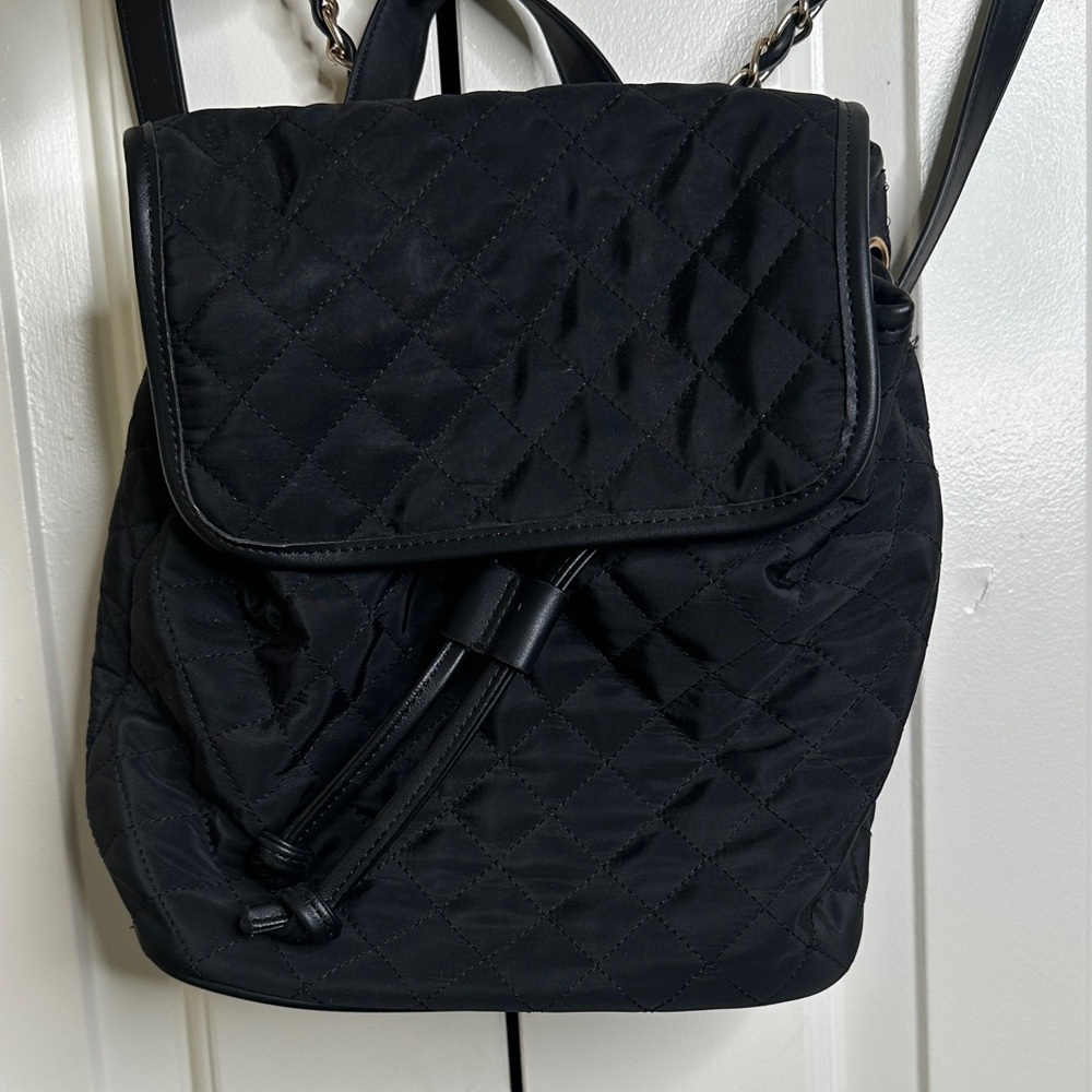 Forever 21 Black Quilted Backpack